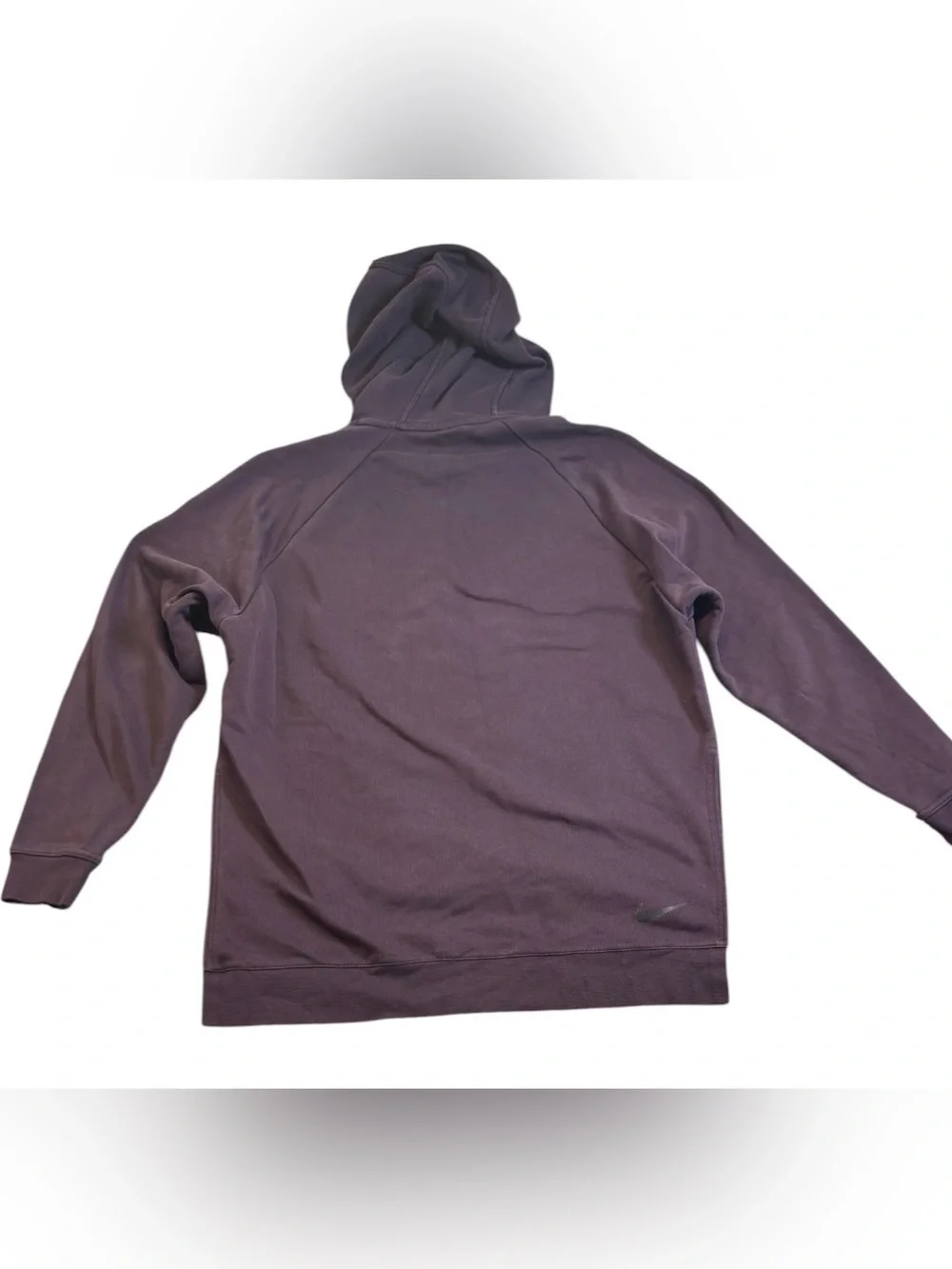 Nike Dri-FIT Hoodie Mens Medium Purple Plum Textured Raglan Pullover Sweatshirt
